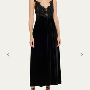 Zimmermann sensory black velvet maxi dress size 0 (2/4)